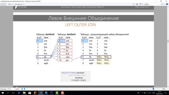 Объединение (JOINs). Курс MySQL Базовый. Урок 4 смотреть онлайн