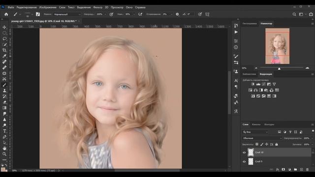 Тающий портрет в стиле Bec Winnel Из селфи в тающий портрет Фотошоп Детский образ в стиле Бек Уинне смотреть онлайн