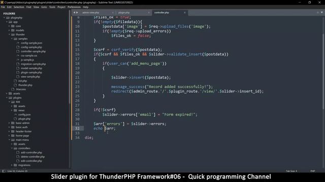 Slider plugin for thunderPHP Framework #06 | AJAX Controller | Quick programming tutorial смотреть онлайн