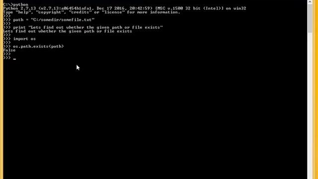 Check whether the given file or path exists смотреть онлайн