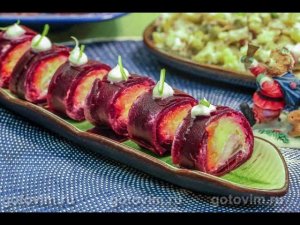 Новогодние роллы «Селёдка под шубой»