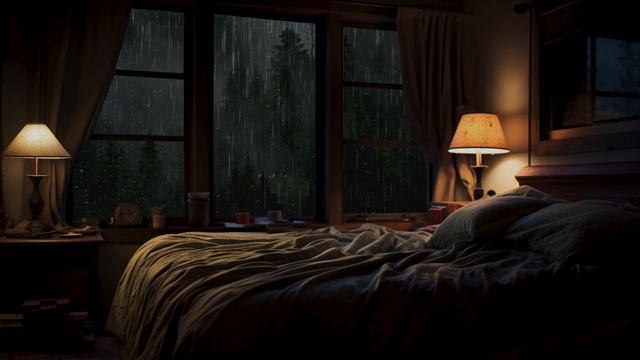 Rain sounds for Insomnia in FOREST, Stormy Night| Rian sounds for sleeping, Meditation, Heavy Rain смотреть онлайн