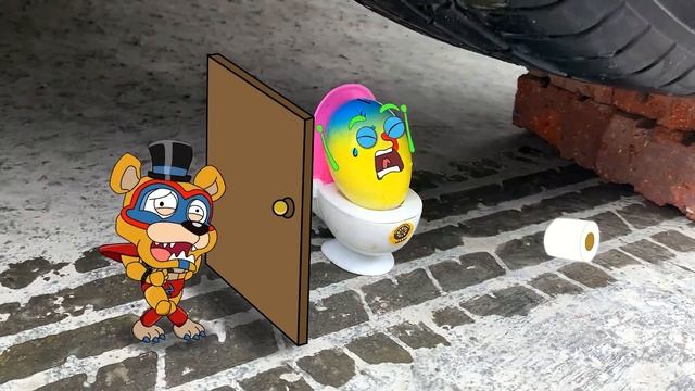 Doodles Crushing Crunchy & Soft Things by Car - Experiment Car vs colorful toilet paper смотреть онлайн
