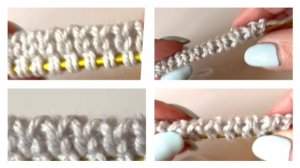 Фабричный наборный край спицами (для поворотного вязания)