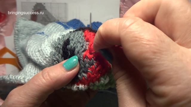 Пуловер Свитер для мальчика с рисунком Снегири вязание спицами Часть 3