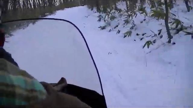 スノーモービルVK５４０Ⅲ（YAMAHA)でMTBロードを走行。 смотреть онлайн