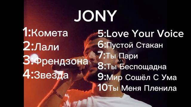Самые популярные песни Jony на 2024 год смотреть онлайн