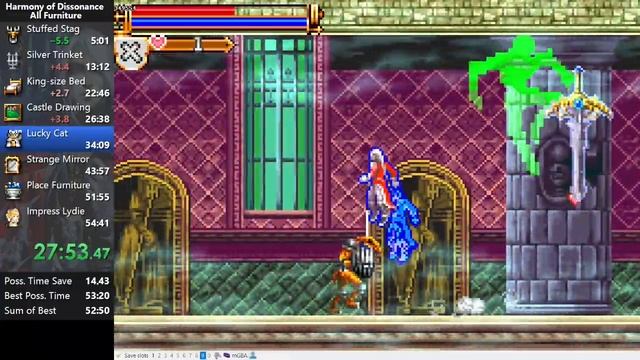 [World Record] Castlevania: Harmony of Dissonance - All Furniture (No Out of Bounds) in 54:19 смотреть онлайн