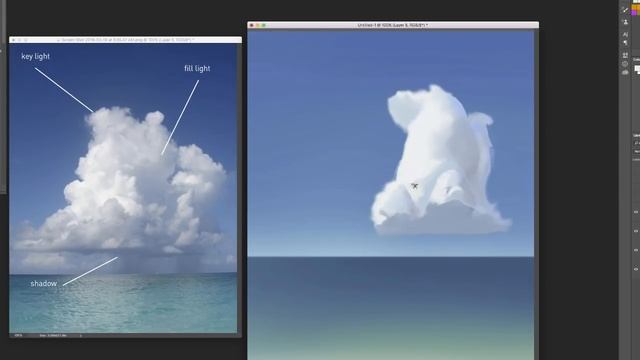HOW TO PAINT CLOUDS Design them from reference смотреть онлайн