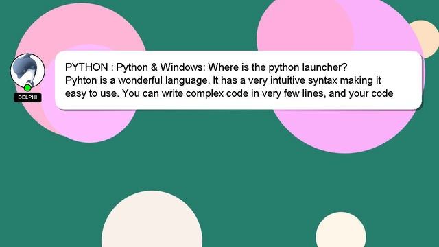 PYTHON : Python & Windows: Where is the python launcher? смотреть онлайн