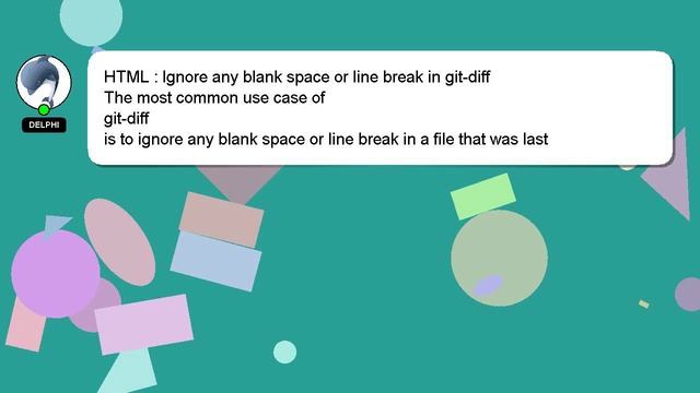HTML : Ignore any blank space or line break in git-diff смотреть онлайн