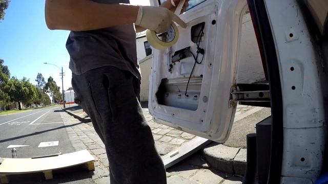 Mercedes Vito Camper #vanlife Conversion Episode 9 - Rear Doors Card Carpeting and Painting смотреть онлайн