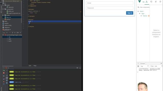Vue 2 - Bootstrap 3 - Login Component Build Tutorial - PART 1 смотреть онлайн
