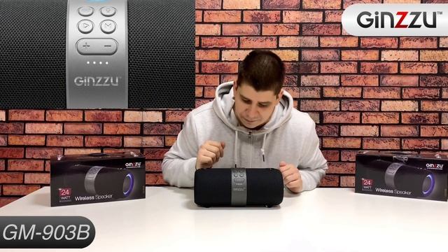 Обзор на портативную Bluetooth колонку от Ginzzu. Model: GM-903B. смотреть онлайн