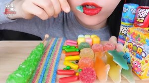 ASMR RAINBOW DESSERTS KOHAKUTO SNACK JELLY 무지개 디저트, 입술 코하쿠토, 구슬캔디, 레인보우 젤리 먹방 EATING SOUNDS MUKBANG