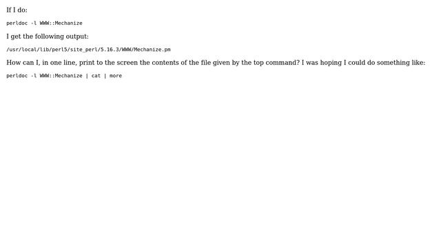 How to cat file from output of other command? смотреть онлайн