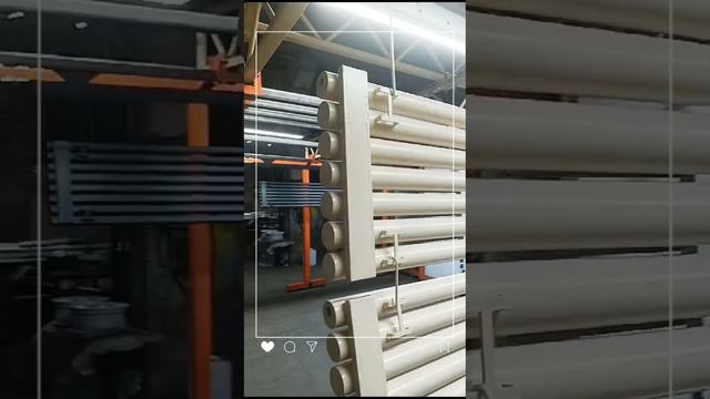 Белый круглый дизайнерский радиаторы Steel Hot после покраски смотреть онлайн