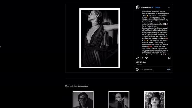 Harry Potter star Emma Watson posts INSANE rant on Instagram! Thanks planet Saturn for saving her! смотреть онлайн