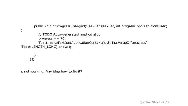 Android : How to set seekbar min and max value смотреть онлайн