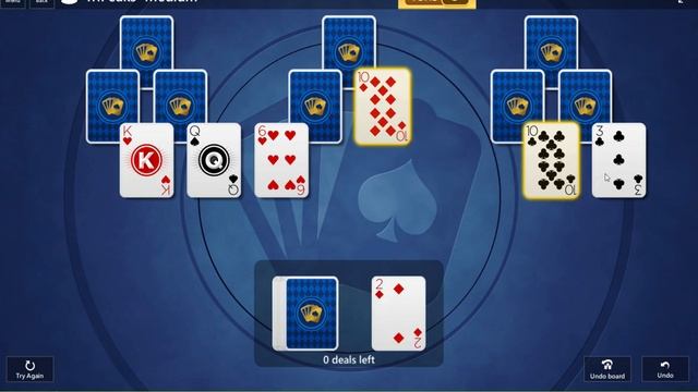 Star Club\TriPeaks\Medium I: Clear 10 Tens in 2 deals смотреть онлайн