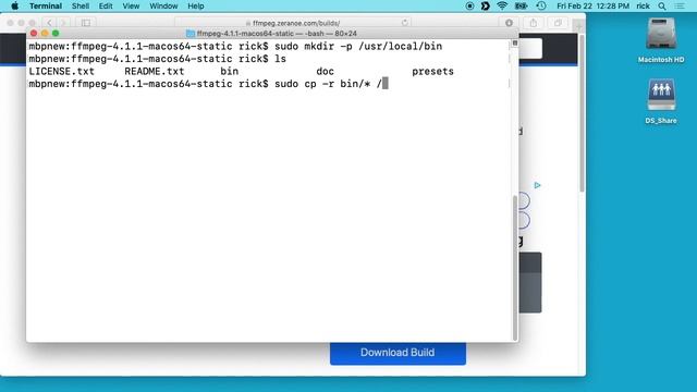 Installing FFmpeg on a Mac (without Macports) смотреть онлайн