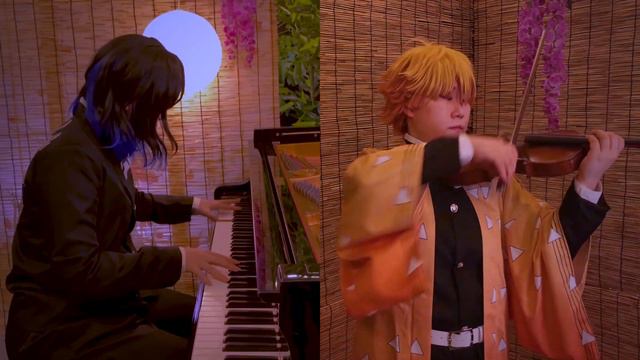 귀멸의 칼날 OP -  홍련화 (紅蓮華, Gurrenge)│Piano Violin Cover