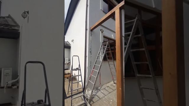 Деревянный навес. Натуральный брус. Лес камерной сушки. Имитация бруса. Навес из дерева. смотреть онлайн