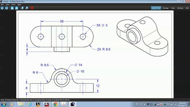 AutoCAD Prijection drawing 2 смотреть онлайн