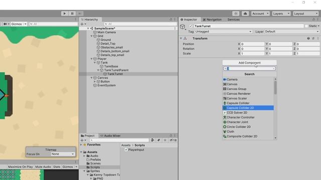 Tank Movement in Unity 2D - Tank game tutorial P2 смотреть онлайн