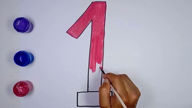 Bolalar uchun bir rasmini chizish How to draw numbers one for Kids Рисование номера для детей смотреть онлайн