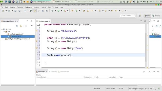 3 Java advanced Strings char object النصوص والحروف смотреть онлайн