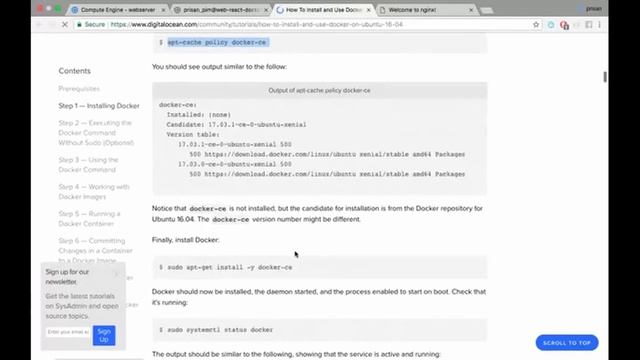 Docker + react webapp in google cloud EP:2 ลง Docker , Docker-compose смотреть онлайн