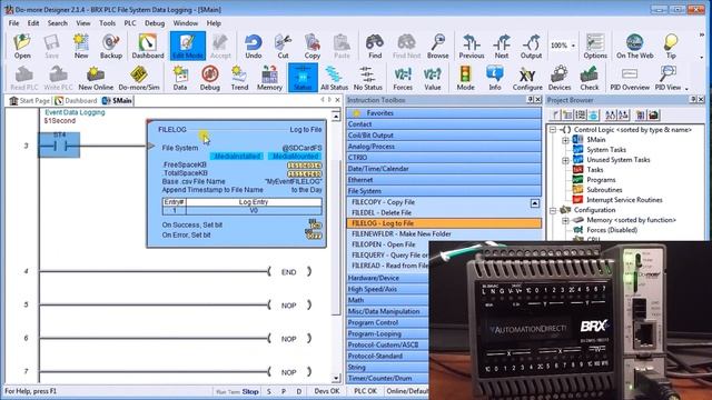 BRX Do-More PLC Data Logging смотреть онлайн