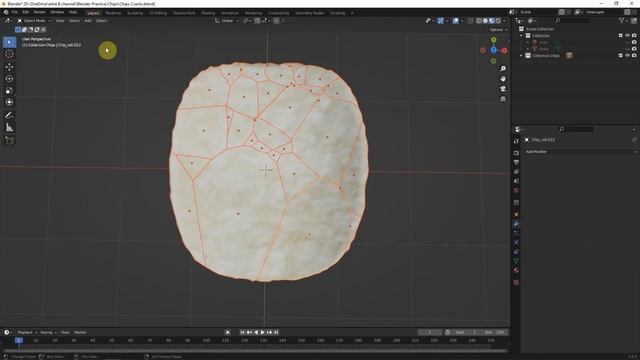 How to make Potato Chip Crumbs and Cracks using Blender Addon Cell Fracture смотреть онлайн