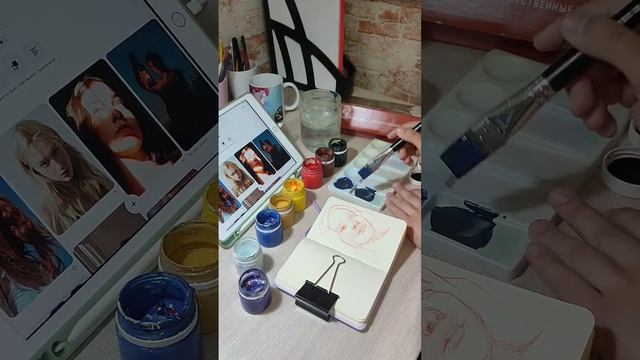 Рисую гуашью? #художник #мояжизнь #моирисунки #artist #живопись #портрет смотреть онлайн