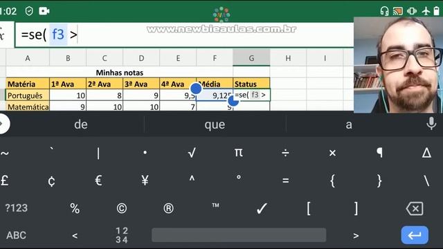 Excel Básico Android P7 - Função SE no App do Excel | Criando condições em sua planilha no celular смотреть онлайн