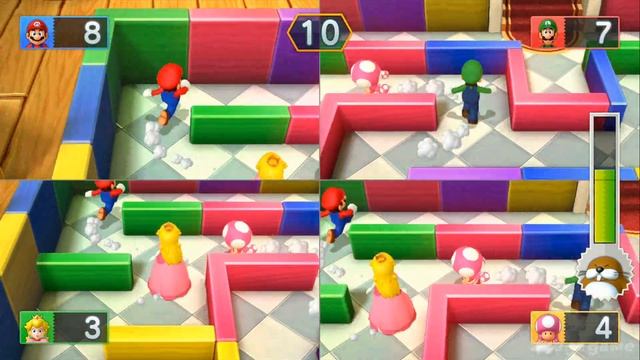Mario Party 10 - Mega Monty Mole's Maze Mischief Boss Battle Gameplay [ HD ] смотреть онлайн