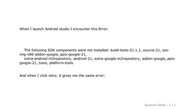 Android : Error when run Android studio IDE смотреть онлайн
