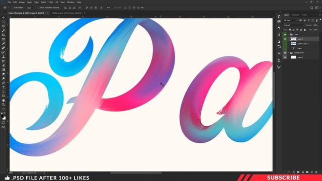 Paint Brush Stroke Text Effect In Photoshop | Tutorial | Easy Trick | PE84 смотреть онлайн