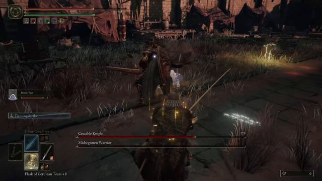 Elden Ring - Redmane Castle Boss - Crucible Knight & Misbegotten Warrior (pre-festival) смотреть онлайн