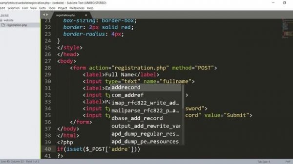 User Registration PHP and MYSQL