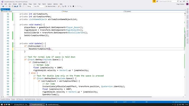 Simple Double Jump in Unity 2D (Unity Tutorial for Beginners) смотреть онлайн
