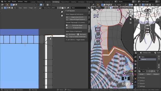 Tips and tricks Modeling Rem #07 - UV Mapping NPR Shader [blender 2.90] смотреть онлайн