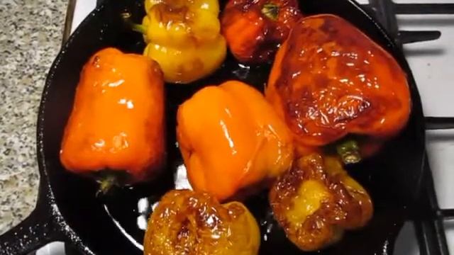 Жареный перец с чесночной заливкой Roasted pepper with garlic filling ENG SUB смотреть онлайн