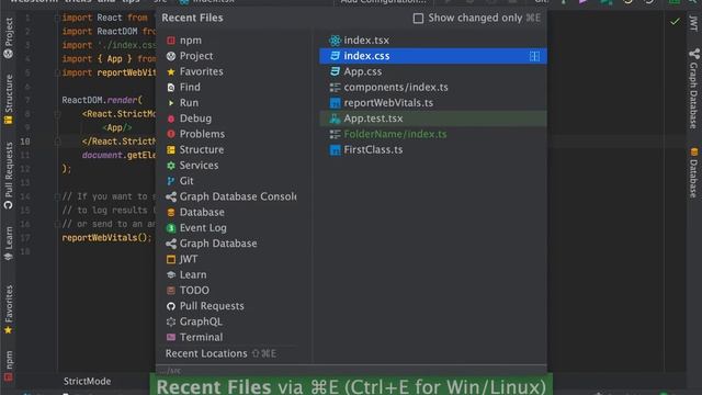 WebStorm | IntelliJ | Navigation without using Tabs смотреть онлайн