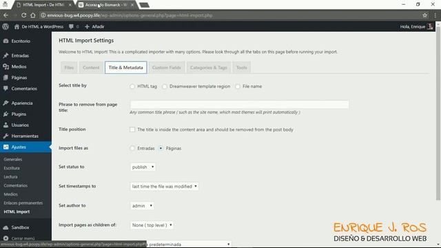 Pasar web de HTML a WordPress смотреть онлайн