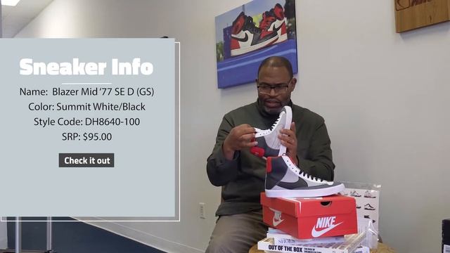 Nike Blazer Mid '77 SE D GS Summit White/Black DH8640-100 смотреть онлайн