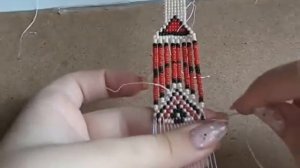 Гердан из бисера своими руками на станке/ DIY