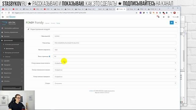 Прием платежей на сайте через платежные системы. Интернет магазин на OpenCart с нуля смотреть онлайн