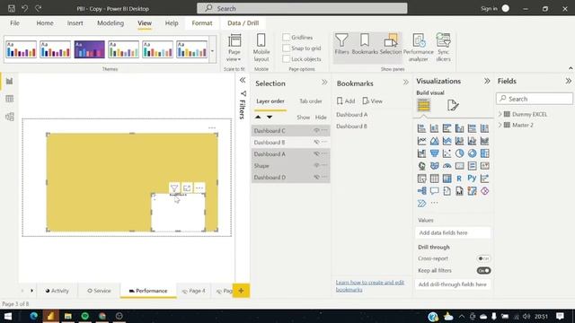 Dashboard PowerBI : Bookmark Navigator In Power BI